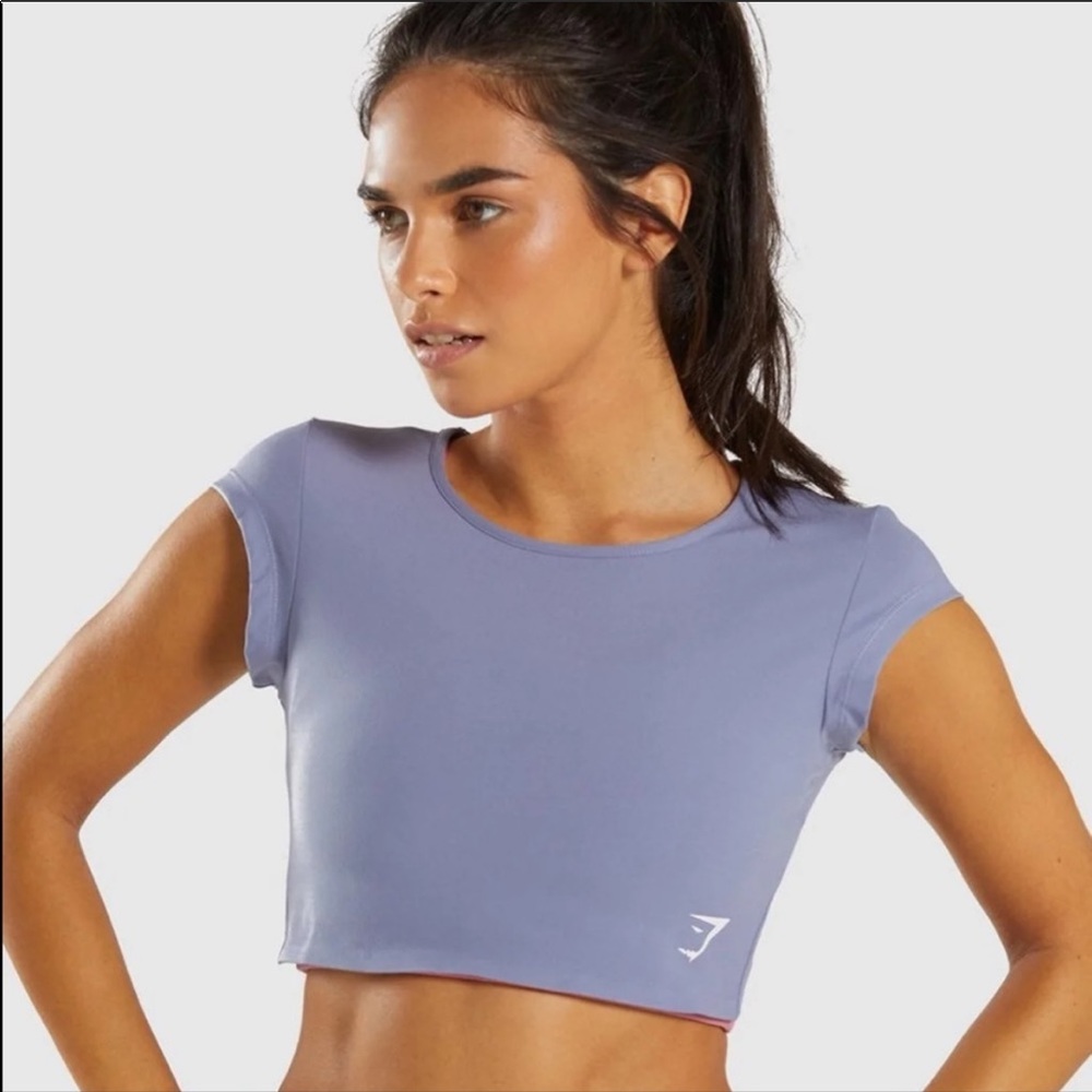Gymshark Workout Top Purple Gym Crop Top